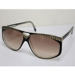 BerDel Vintage 1980s Oversized Gold Mesh Sunglasses